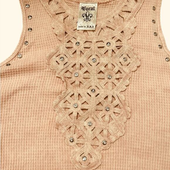 Vocal pink thermal studded tank Large - Picture 5 of 11